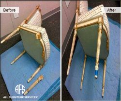 Antique Gold Leaf Chair Leg Repair