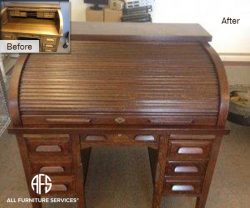 Antique Roll Top Desk Restoration Refinishing