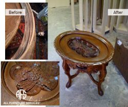 Antique Table Wood Carving Restoring Waxing