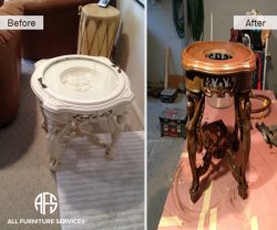 Antique stand color refinishing