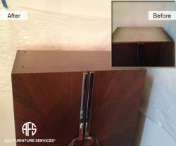 Armoire top Restore finish veneer lacquer