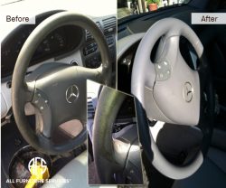 Auto upholstery steering wheel color dye