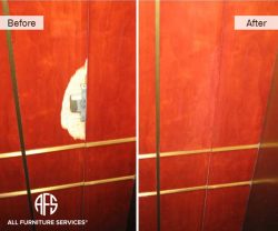 Damaged Elevator Wood Panel