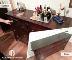 Dresser top re-finishing