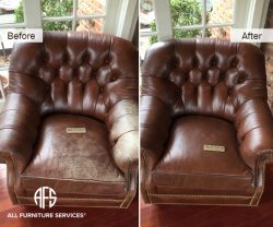 Furniture cleaning headrest leather damage vinyl restoration