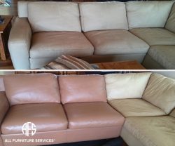 Leatehr sofa colro change dyeing