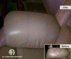 Leather Arm Couch Repair Color Dyeing peel