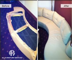 Leather sofa couch disassembly assembly