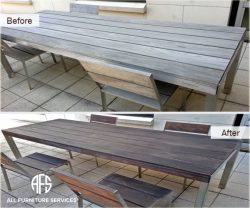 Outdoor exterior furniture maintenance cleaning