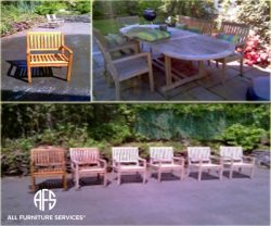 Outdoor furniture restoration refinishing teak oil