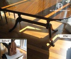 Pedestal dining table legs broken crack repair restoration