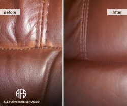 Re-dyed leather