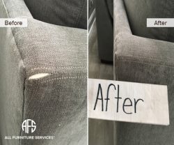 Sofa furniture arm back upholstery seam repair stitching