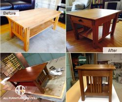 Table desk furniture refinishing colro finish sheen change