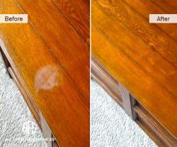 Table heat mark repair in New York