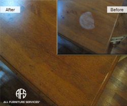 Table heat water mark repair removal