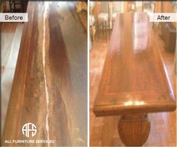 Table top wood cracked warped shrank repair fill refinish