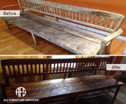 Teak Wood Bench repair wax finish