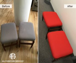 bench stool chair upholstery change re-upholstery