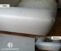 sofa leather cleaning arms color match dyeing ink removal