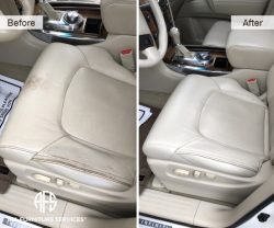 Car plane boat furniture upholstery leather vinyl seat repair restoration color match dyeing tear scratch discoloration