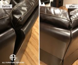 Sectional sofa couch broken cracked frame connectors rail level recliner leather shipping move disassembly fixing