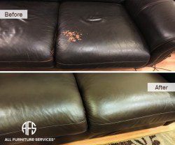 leather color peeling flaking discolored came off damaged by nail polish wear and tear repair color match dye dyeing painting finish