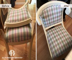 Wing back Crown Top Chair cracked wood frame Repair Painting