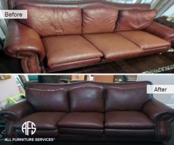 Leather sofa color change restoration dyeing matching repair discoloration faded peeling material