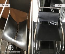 Eames Knoll Vassily Leather Seat Back chair repair replacing straps upholstery improve restore fix