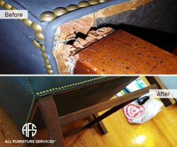 furniture chair sofa frame leg broken cracked repair install restoration