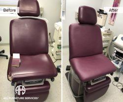 Medical Dental office exam chair vinyl leather material upholstery repair tear crack damage old dry fix change