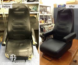 Car boat plane auto furniture seat chair re-upholstery vinyl leather crack damage repair material change