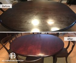 Dining table leaves refinishing top protecting clear coat stain lacquer