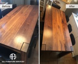 Wooden Table Teak Hardwood Finish Stain Refinishing Furniture Top