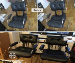 Leather Chair re-upholstery change dye furniture