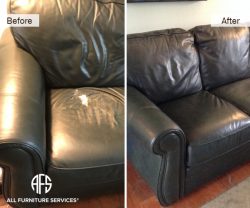 Furniture Leather Cushion worn animal damaged upholstery repair change seat part cut and sewn made top leather replacement