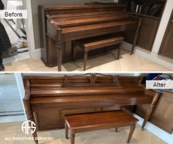 Piano and Bench restoration touch up re-finishing