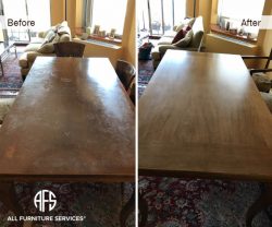 dining table top refinishing restoring