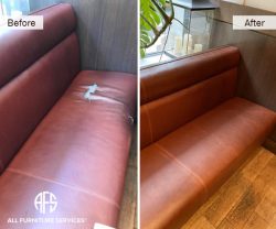 restaurant hotel bench reupholstery leather vinyl change