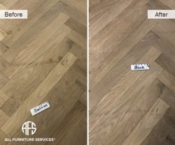 Hardwood floor damage scratch stain mark accident repair clean patch sand touch up fill finish restore