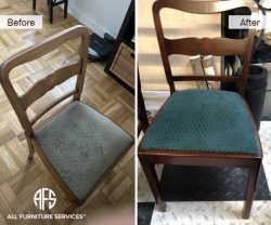 dining chair seat replace reupholster refinish restore lose frame finish