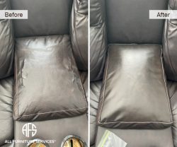 Chair Sofa Loveseat Recliner Peeling Cracking Vinyl Leather Material Repair re-upholstery change color match dye replace