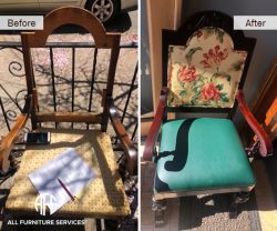 chair complete redo refurbish upholster seat back change