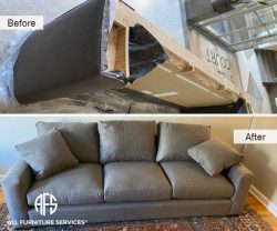 Couch disassembly Sofa bed take apart sleeper disassembling assembling cut to fit inside narrow stairway elevator basement attic furniture bed don’t fit