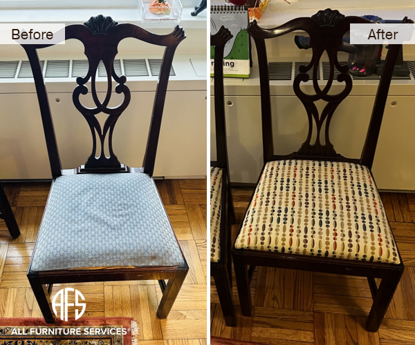 Upholstery Service for chairs with slip seats