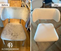 Dining Chair Upholstery Change of material fabric vinyl leather reupholstery