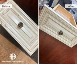 Kitchen Cabinet Drawer front Door Repair Cosmetic paint restoration touch-up paint finish