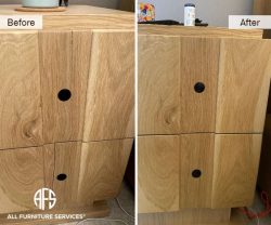 Furniture Natural Hardwood shrink expand warp crack shift damage repair wood top side panel fill