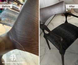 chair cracked back frame wood split broken repair restoration furniture wooden